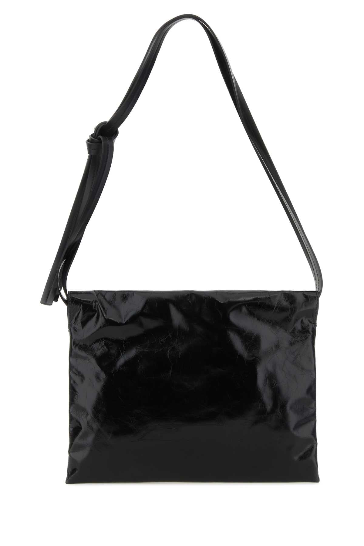 Jil Sander Women Black Leather Cushion Crossbody Bag by Luosophy