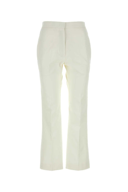 Jil Sander Women White Cotton Pant by Luosophy