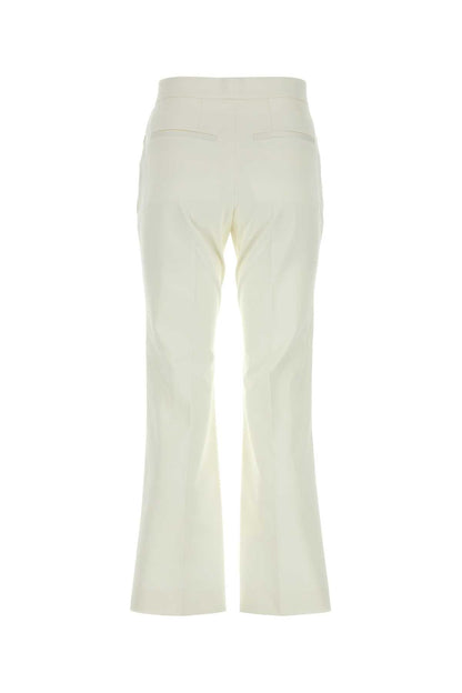 Jil Sander Women White Cotton Pant by Luosophy