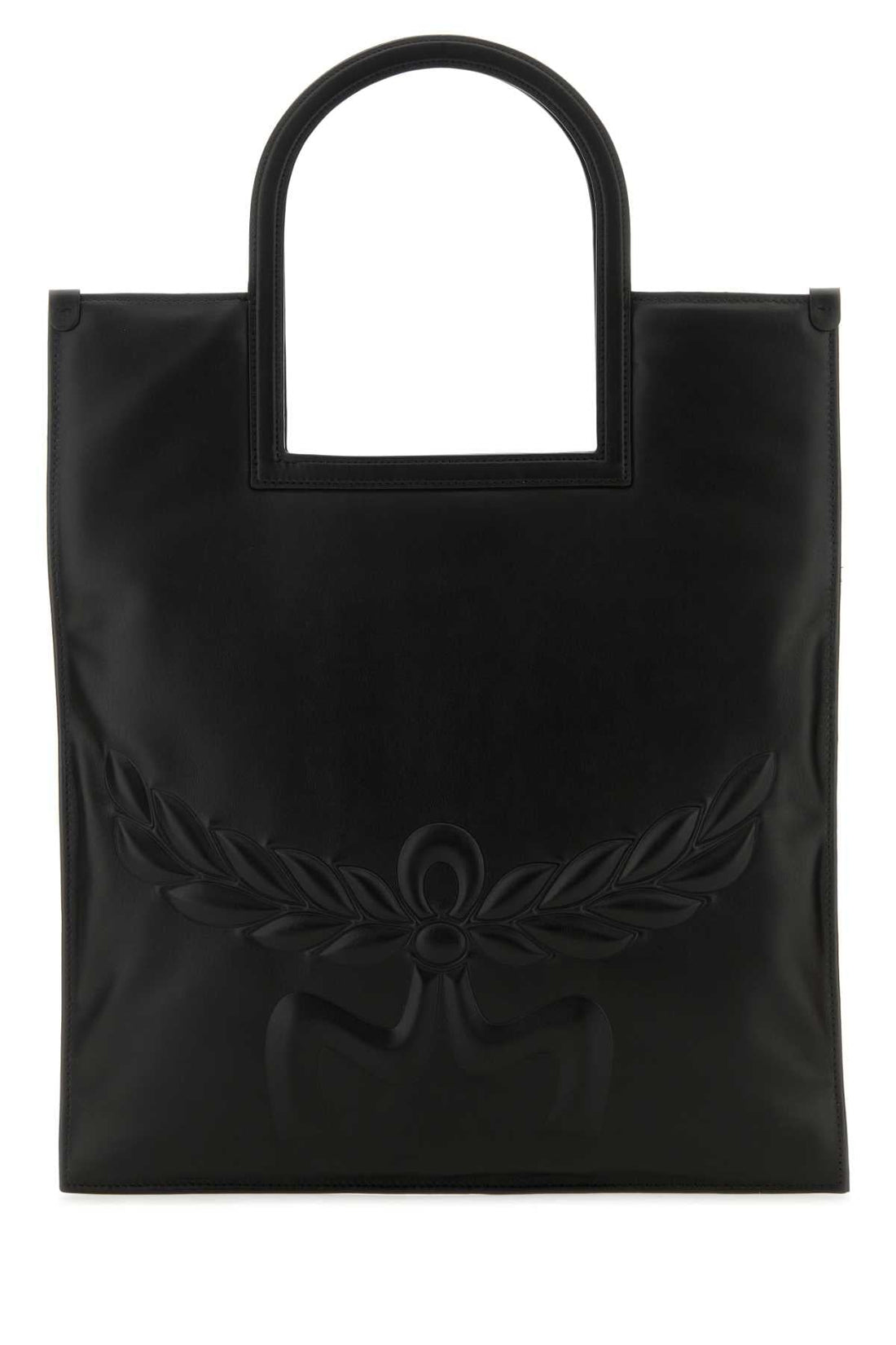 Mcm Women Black Nappa Leather Aren Shopping Bag by Luosophy