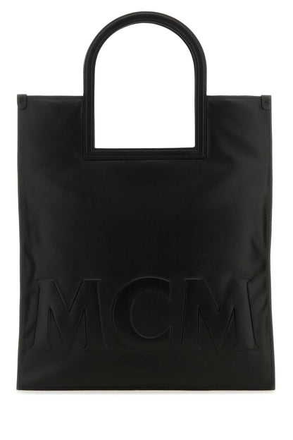 Mcm Women Black Nappa Leather Aren Shopping Bag by Luosophy