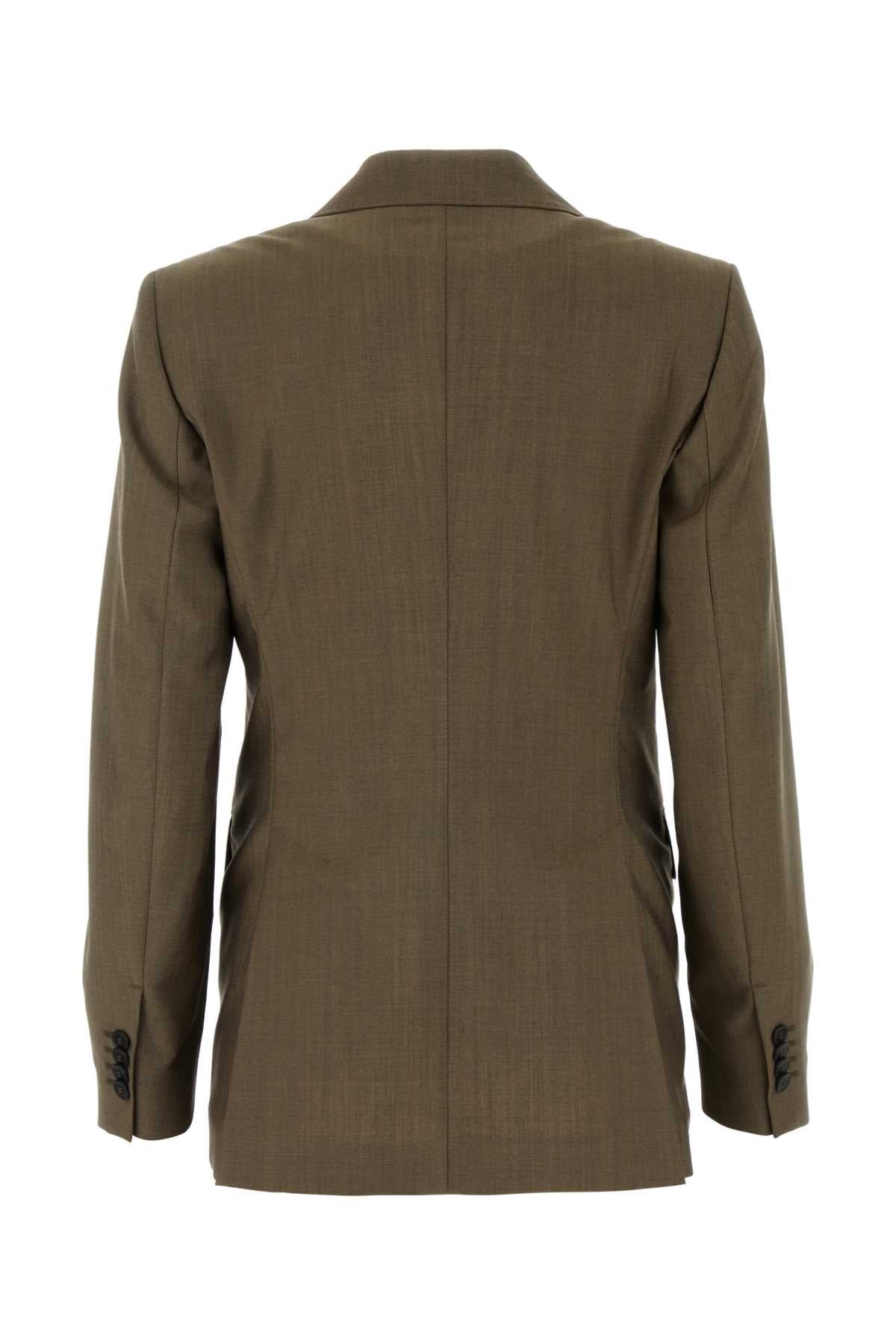 Max Mara Women Mud Wool Blend Apice Blazer 