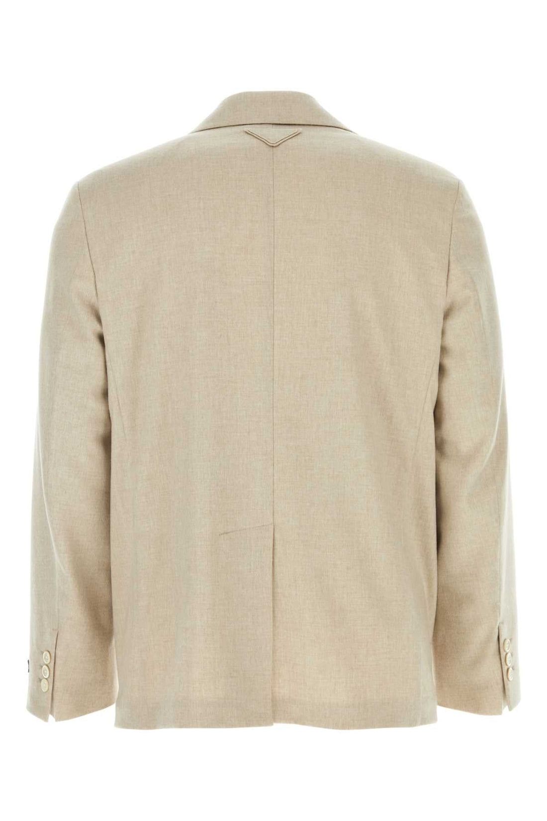 Prada Men Melange Sand Cashmere Blazer by Luosophy