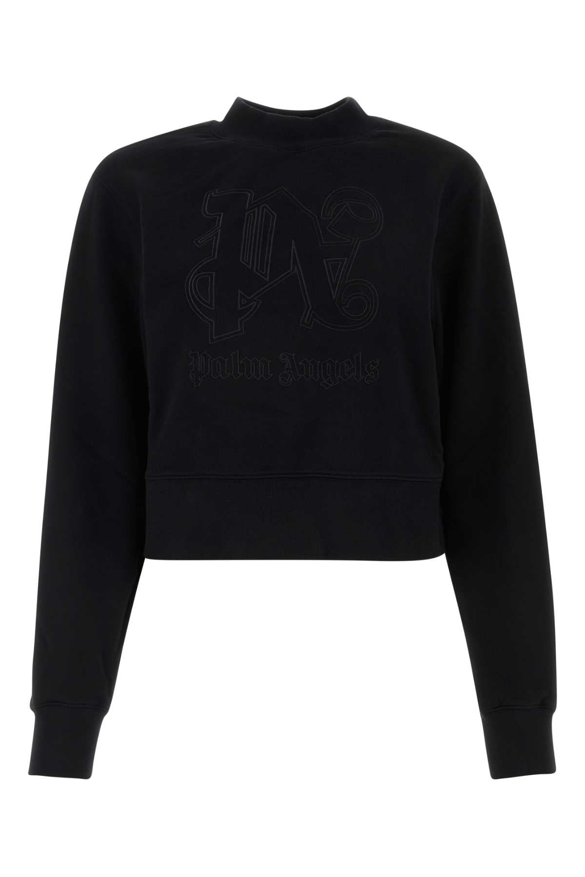 Palm Angels Women Black Cotton Sweatshirt by Luosophy