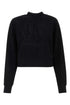 Palm Angels Women Black Cotton Sweatshirt by Luosophy