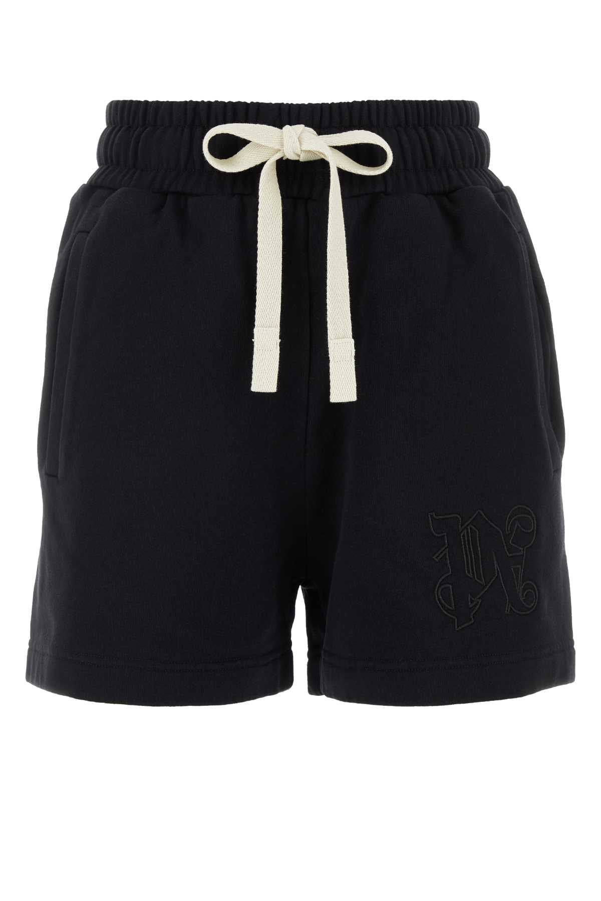 Palm Angels Women Black Cotton Shorts by Luosophy