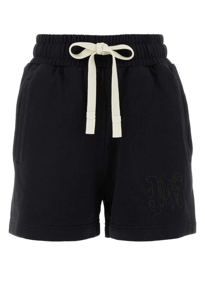 Palm Angels Women Black Cotton Shorts by Luosophy