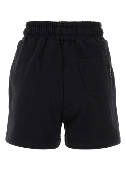 Palm Angels Women Black Cotton Shorts by Luosophy