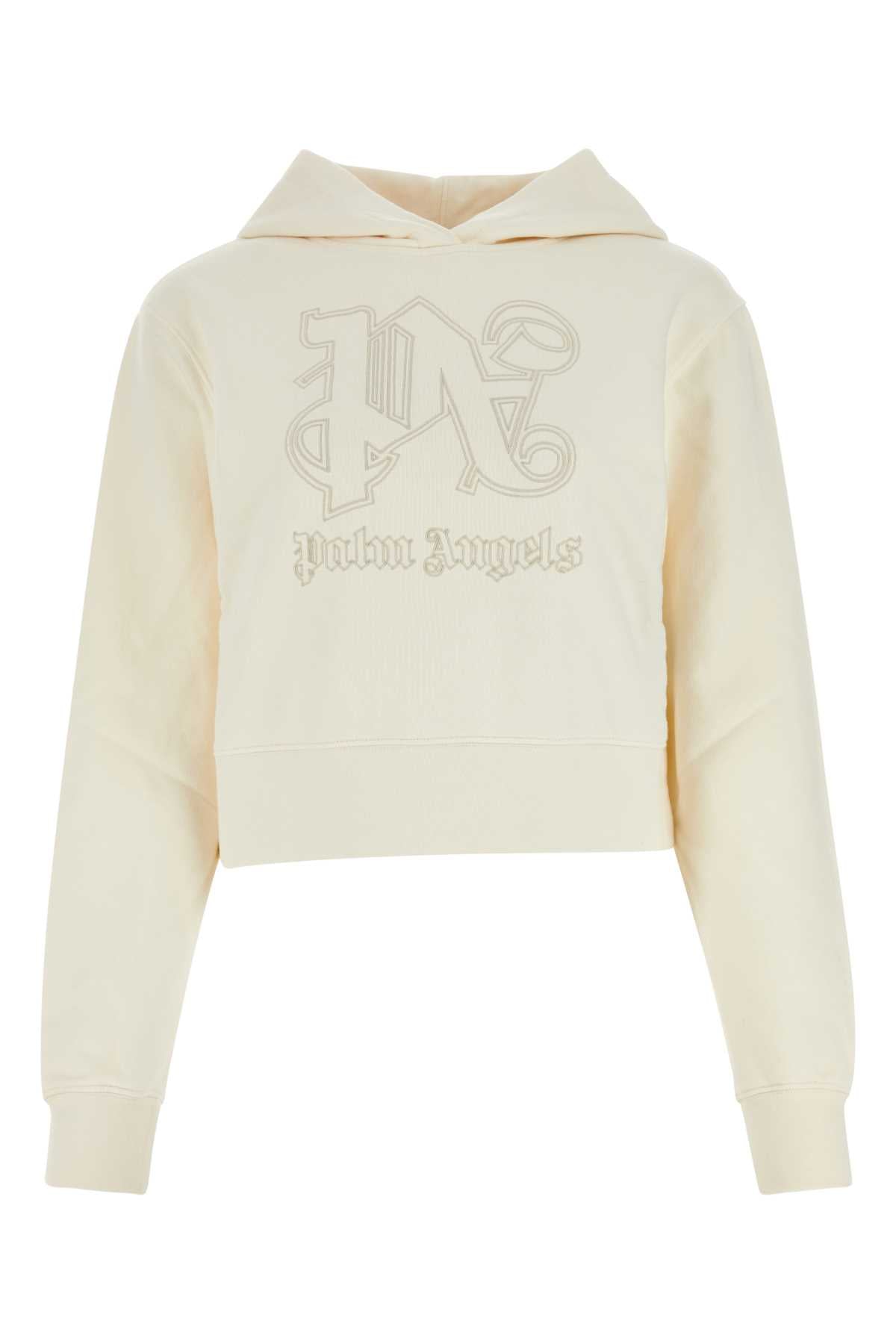 Palm Angels Women Ivory Cotton Sweatshirt by Luosophy