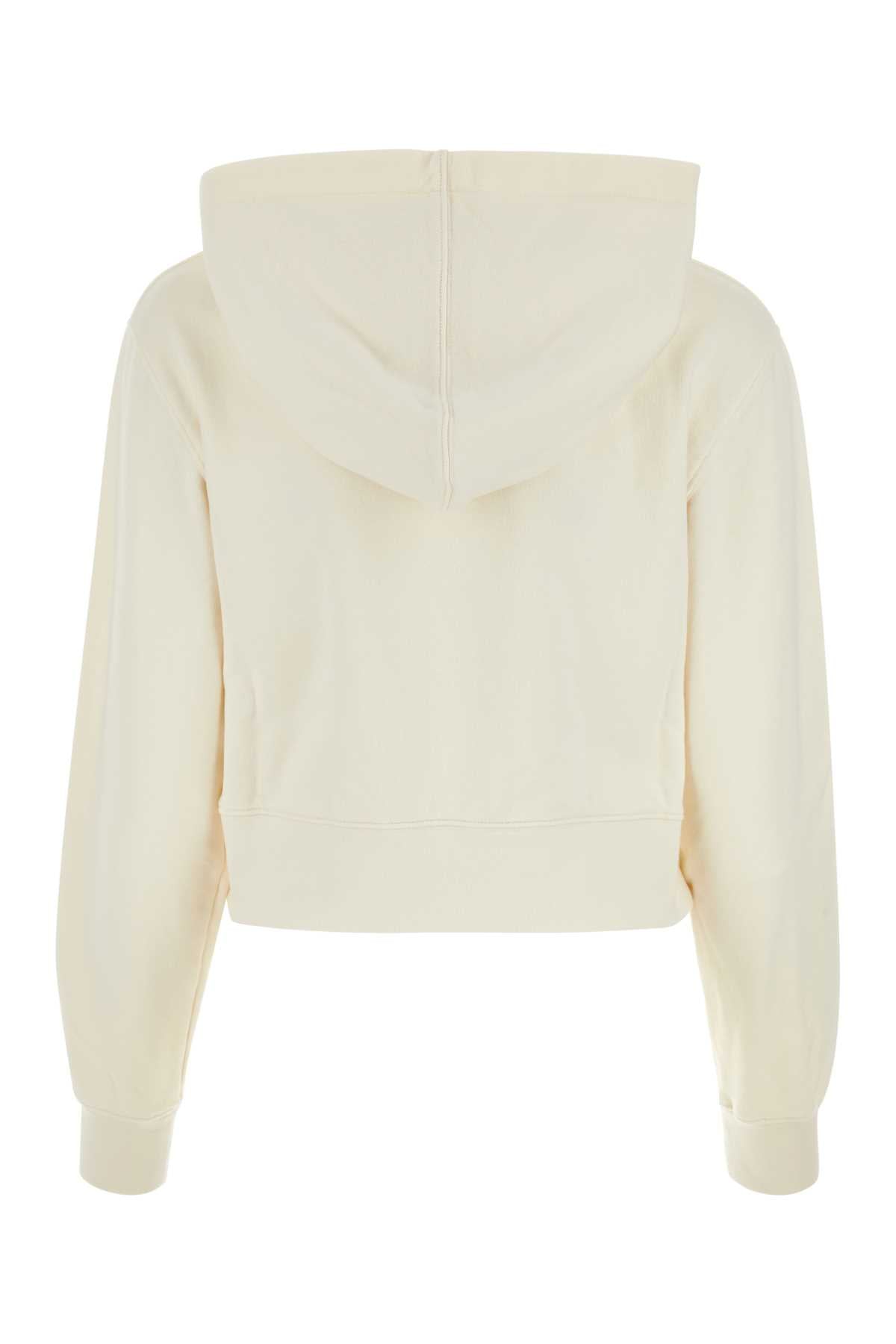 Palm Angels Women Ivory Cotton Sweatshirt by Luosophy