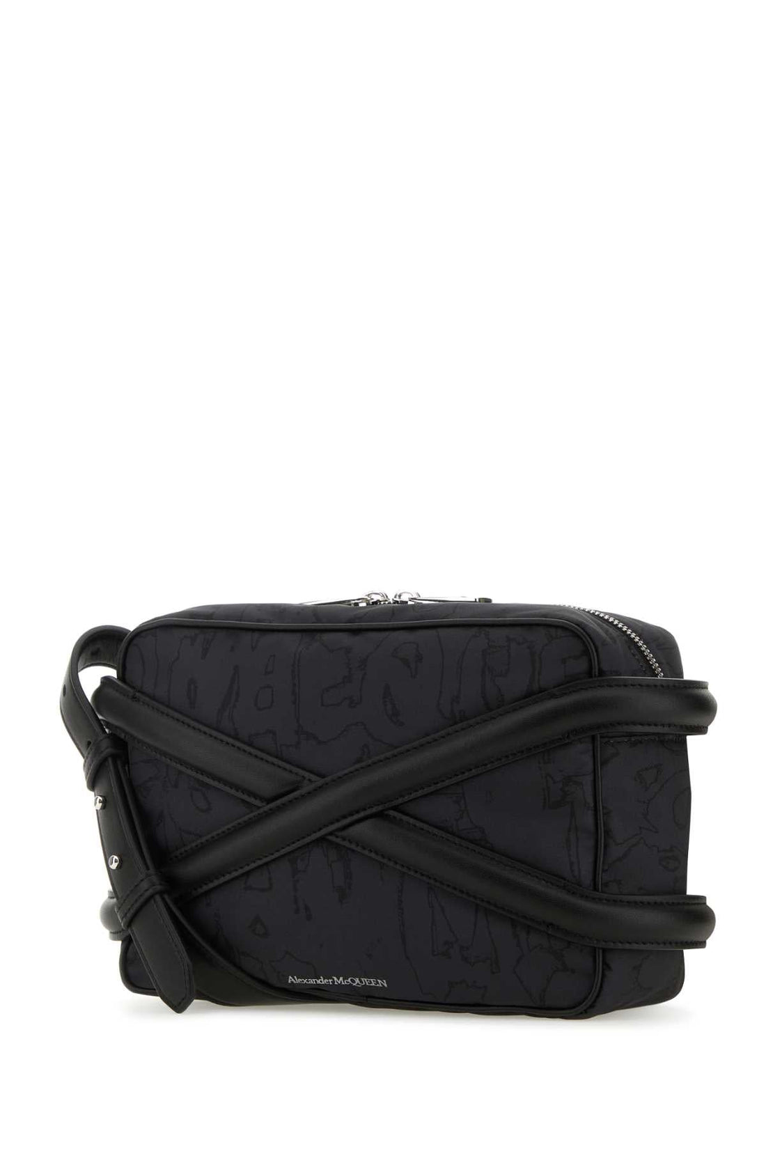 Alexander Mcqueen Men Black Nylon Harness Crossbody Bag by Luosophy