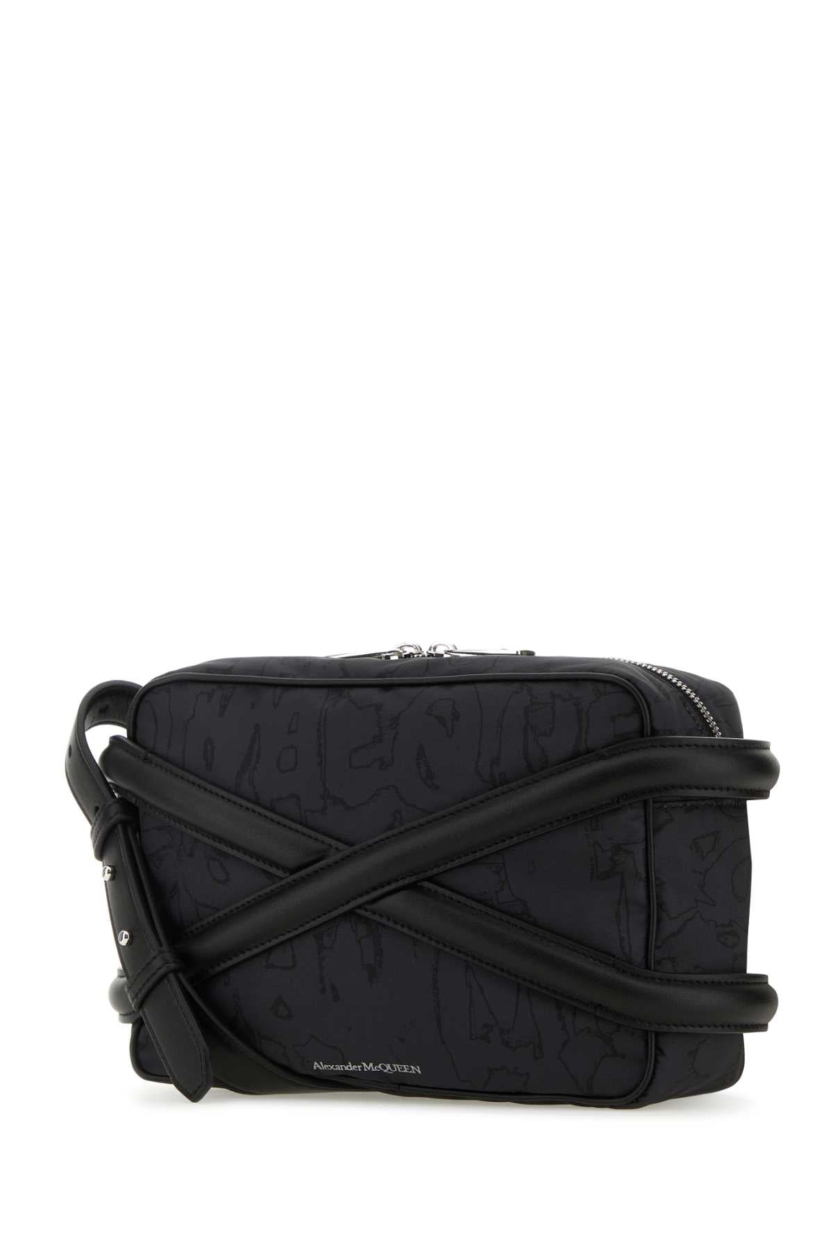 Alexander Mcqueen Men Black Nylon Harness Crossbody Bag by Luosophy