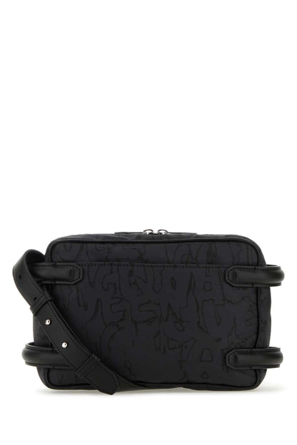 Alexander Mcqueen Men Black Nylon Harness Crossbody Bag by Luosophy