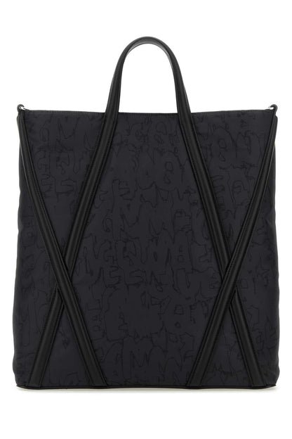 Alexander Mcqueen Men Black Nylon The Harness Shopping Bag by Luosophy