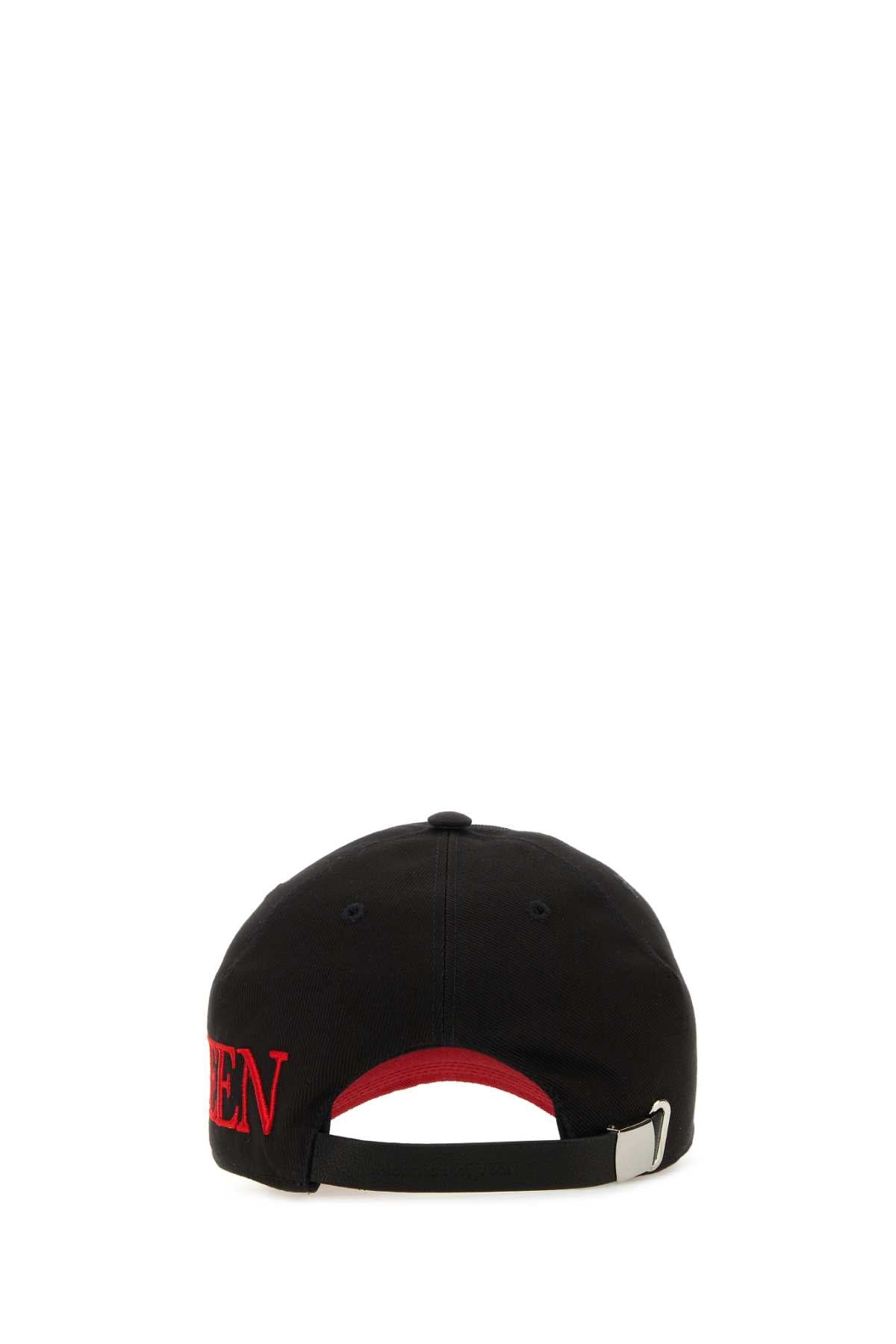 Alexander Mcqueen Men Black Cotton Baseball Hat by Luosophy