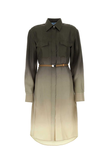 Prada Women Multicolor Twill Shirt Dress by Luosophy