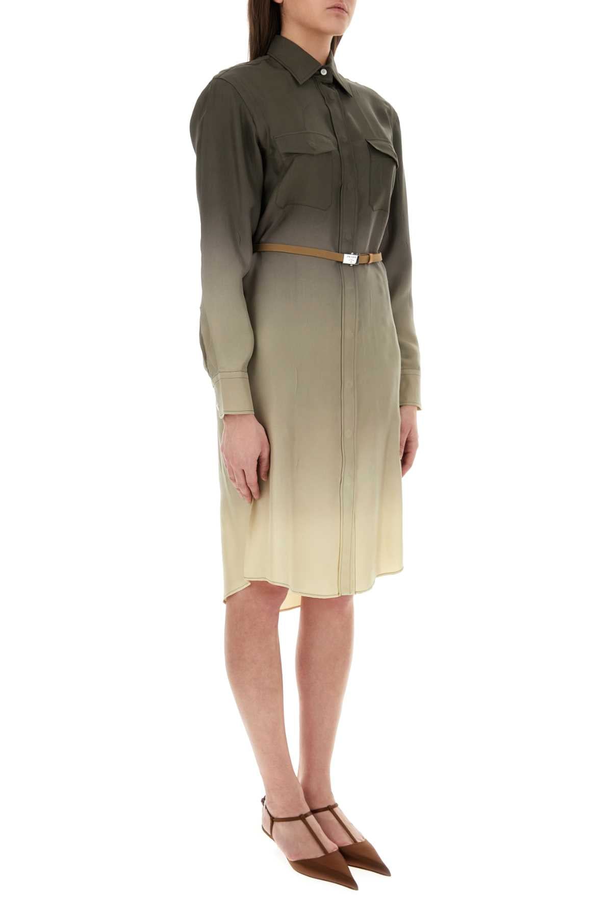 Prada Women Multicolor Twill Shirt Dress by Luosophy