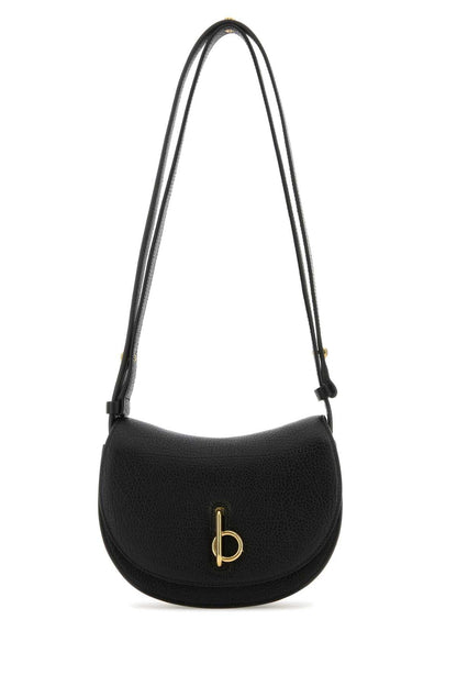 Burberry Women Black Leather Mini Rocking Horse Shoulder Bag by Luosophy