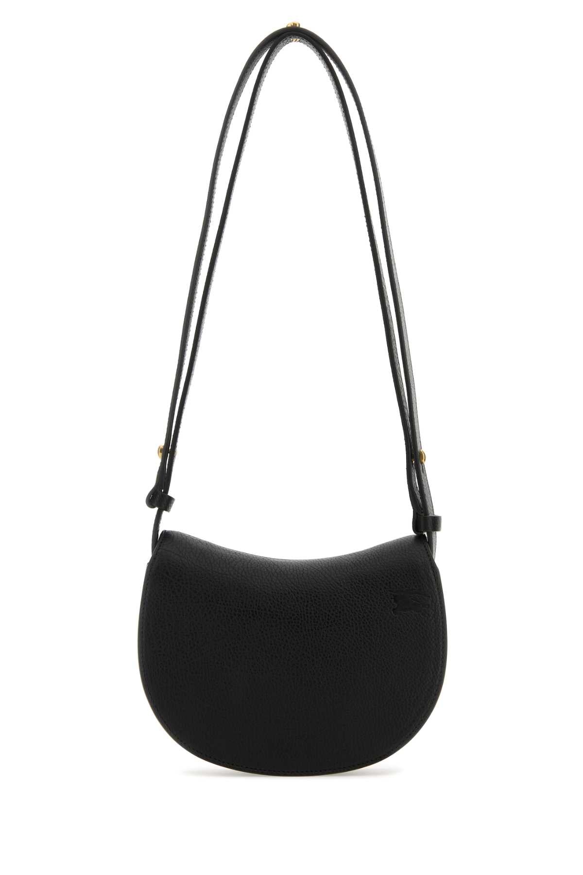 Burberry Women Black Leather Mini Rocking Horse Shoulder Bag by Luosophy