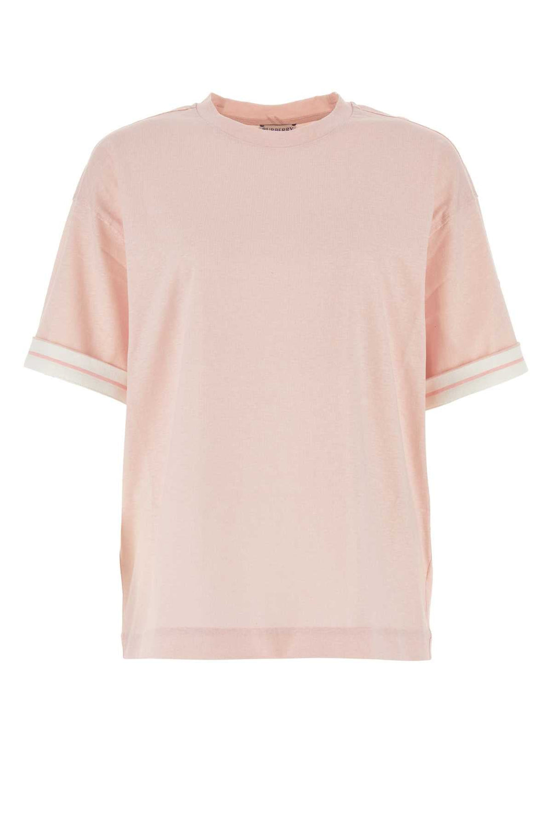 Burberry Women Pink Cotton Oversize T-Shirt