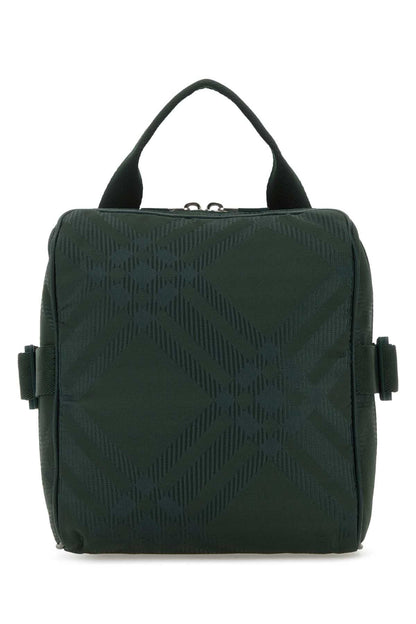 Burberry Men Bottle Green Fabric Crossbody Bag by Luosophy
