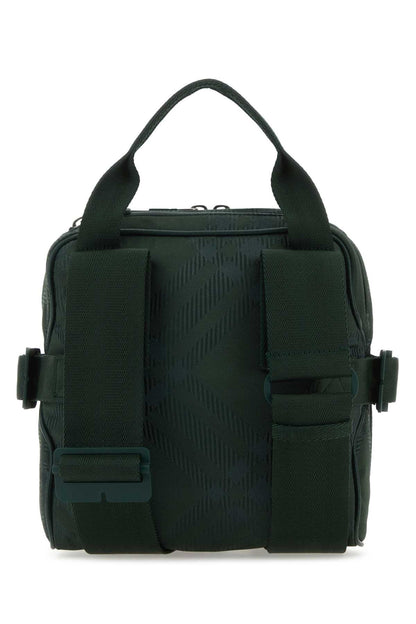 Burberry Men Bottle Green Fabric Crossbody Bag by Luosophy