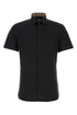 Burberry Men Black Stretch Poplin Shirt by Luosophy
