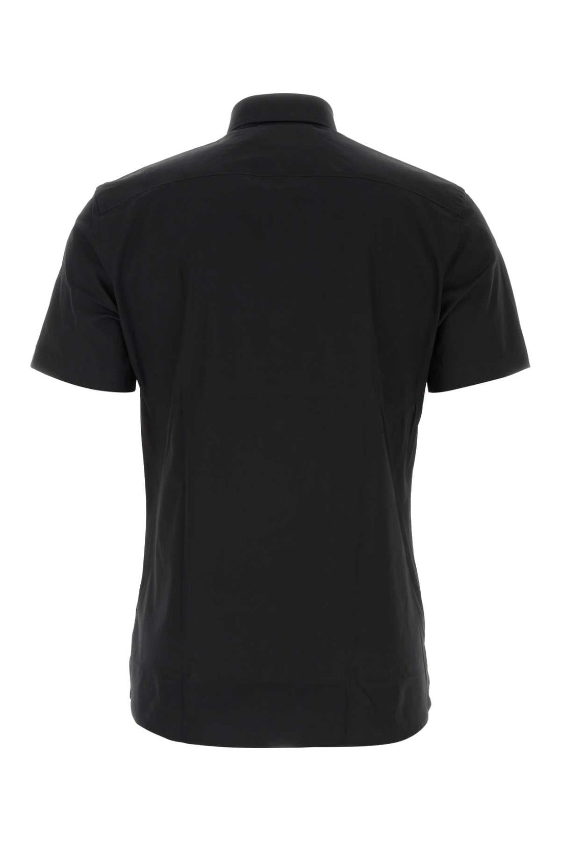 Burberry Men Black Stretch Poplin Shirt by Luosophy
