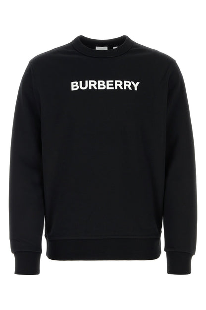 Burberry Men Black Stretch Cotton Oversize Sweater by Luosophy