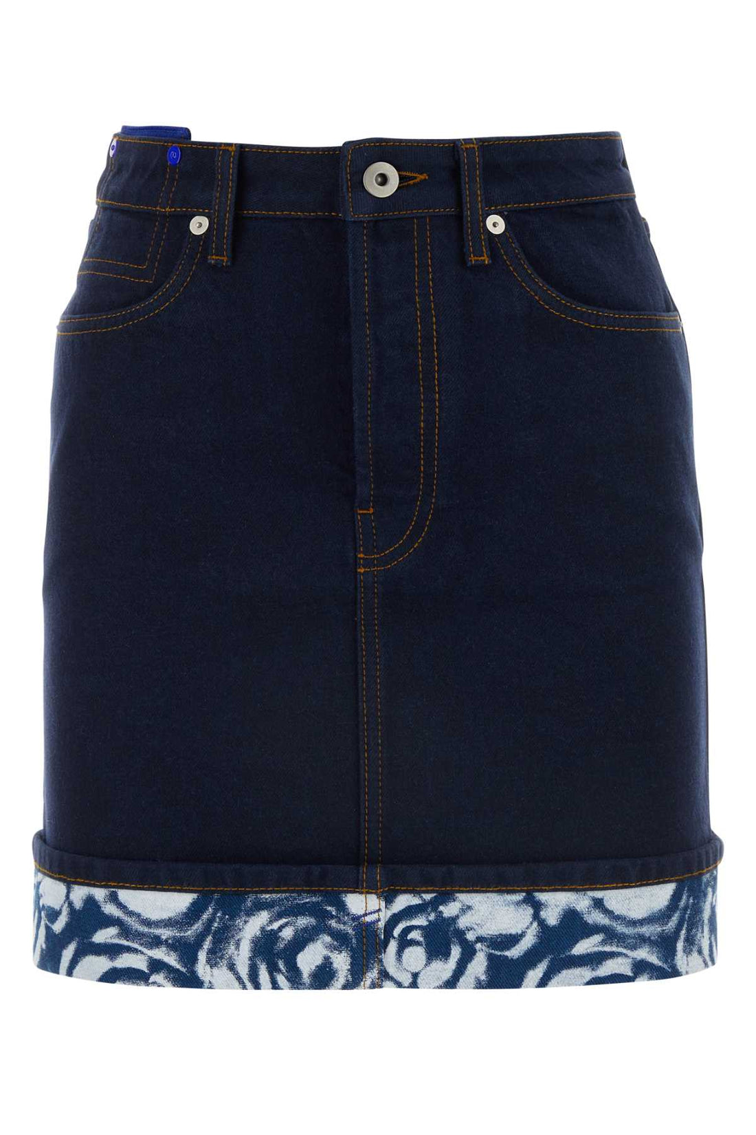 Burberry Women Dark Blue Denim Mini Skirt by Luosophy