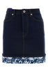 Burberry Women Dark Blue Denim Mini Skirt by Luosophy