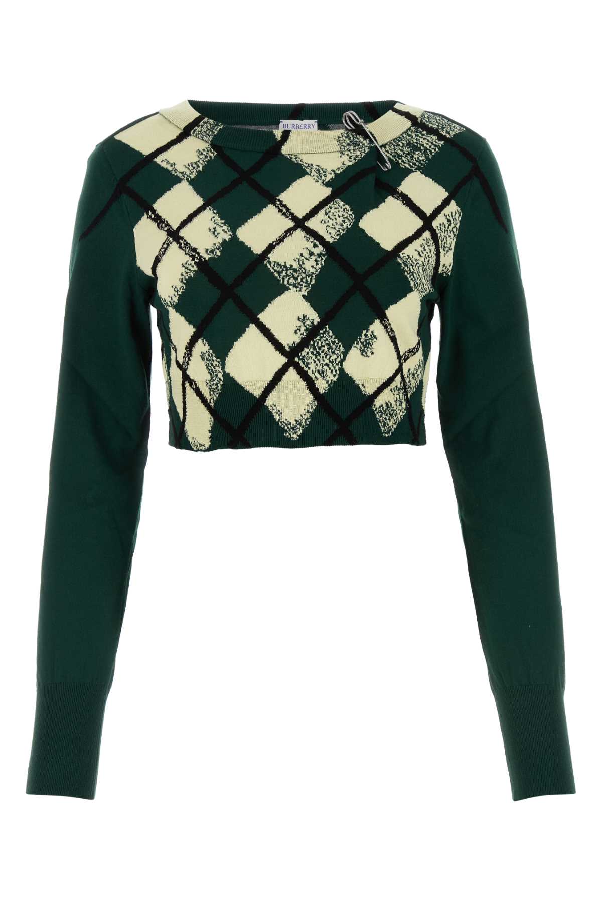 Burberry Women Bottle Green Cotton Sweater by Luosophy