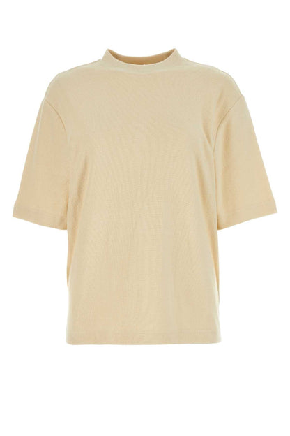 Burberry Women Cream Terry Fabric Oversize T-Shirt by Luosophy