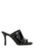 Burberry Women Black Leather Peep Mules by Luosophy