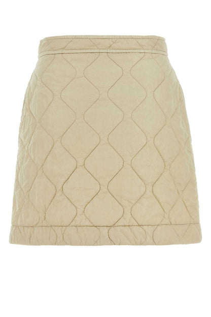 Burberry Women Sand Nylon Mini Skirt by Luosophy