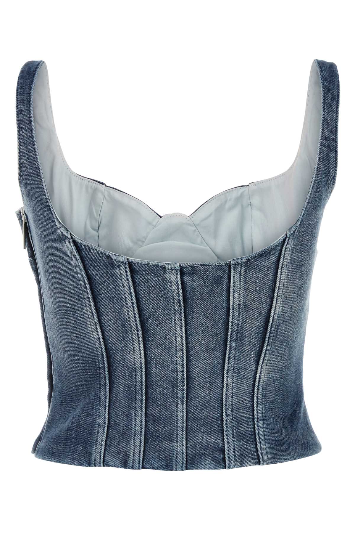 Off White Women Stretch Denim Bodice by Luosophy