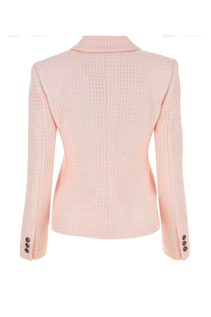 Alessandra Rich Women Light Pink Tweed Blazer