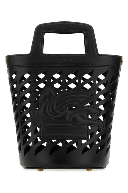 Etro Women Black Leather Coffa Bucket Bag by Luosophy
