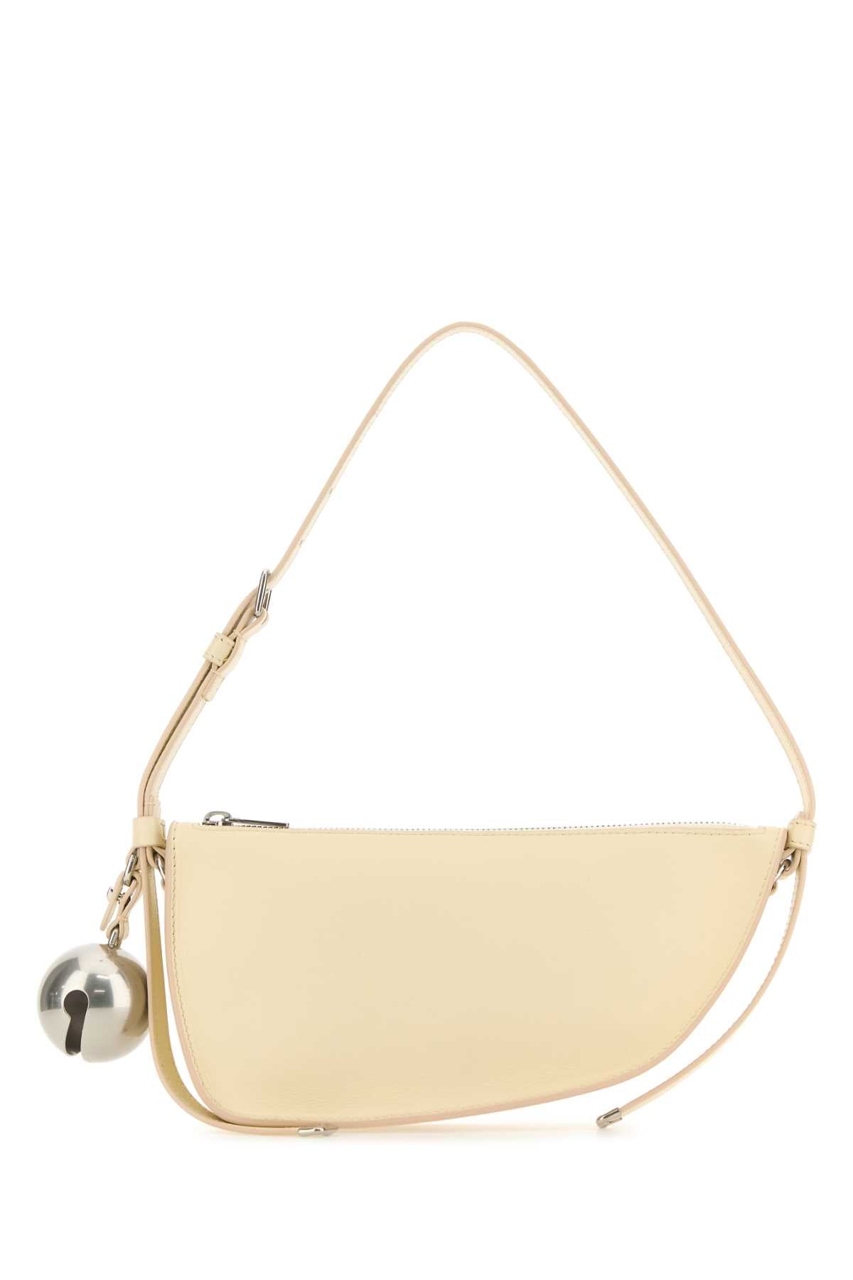 Burberry Women Cream Leather Shield Mini Shoulder Bag by Luosophy