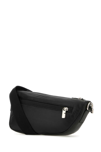 Burberry Men Black Leather Shield Crossbody Bag by Luosophy