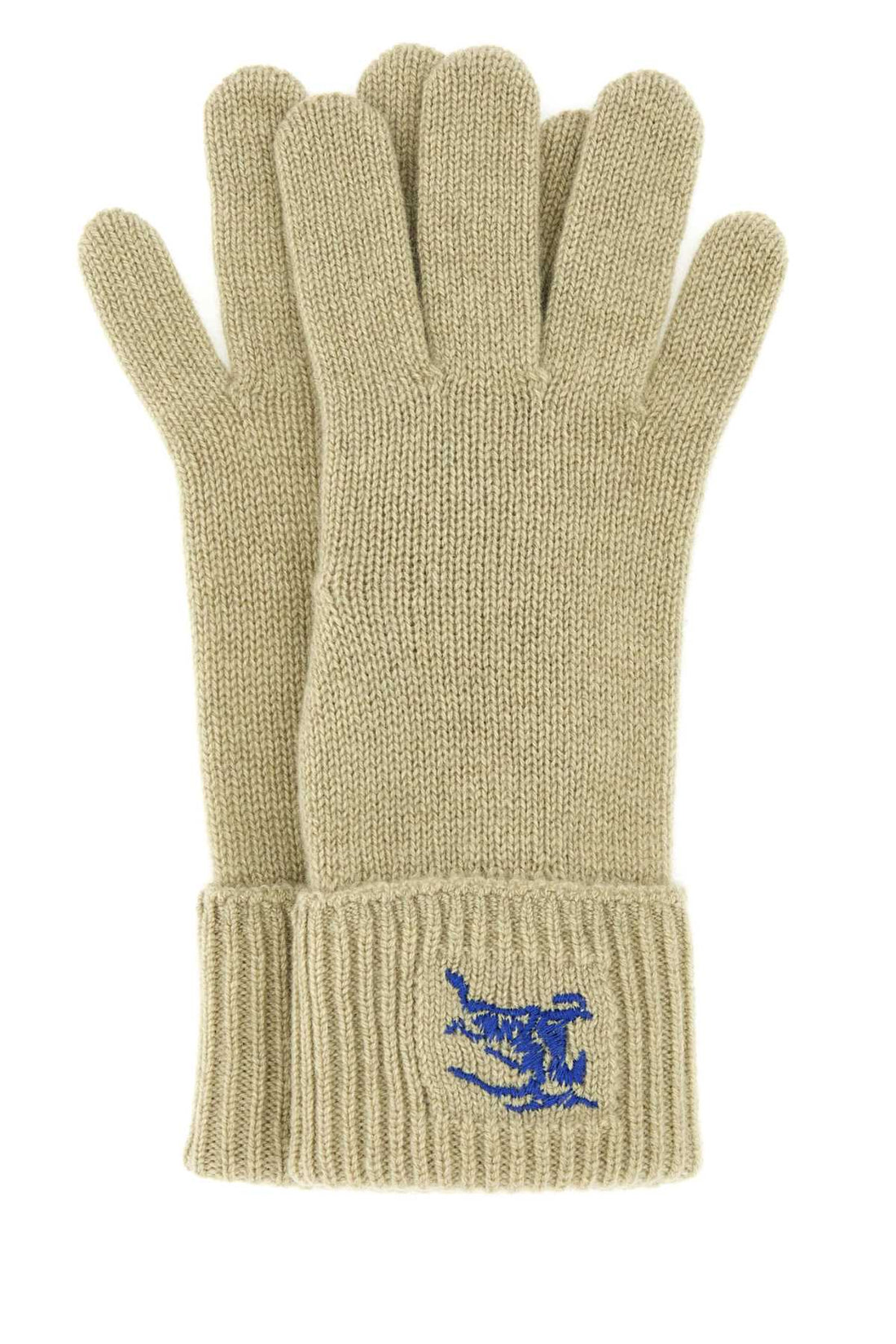 Burberry Women Khaki Cashmere Blend Gloves by Luosophy