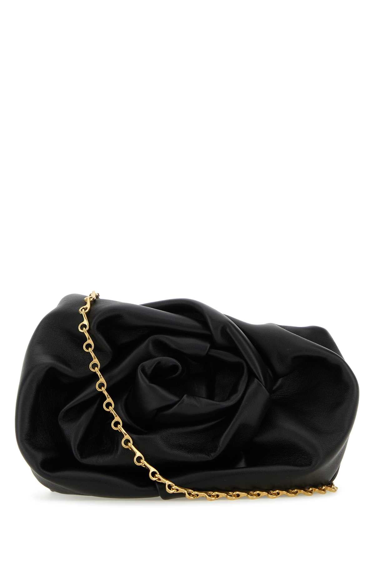Burberry Women Black Nappa Leather Rose Clutch by Luosophy