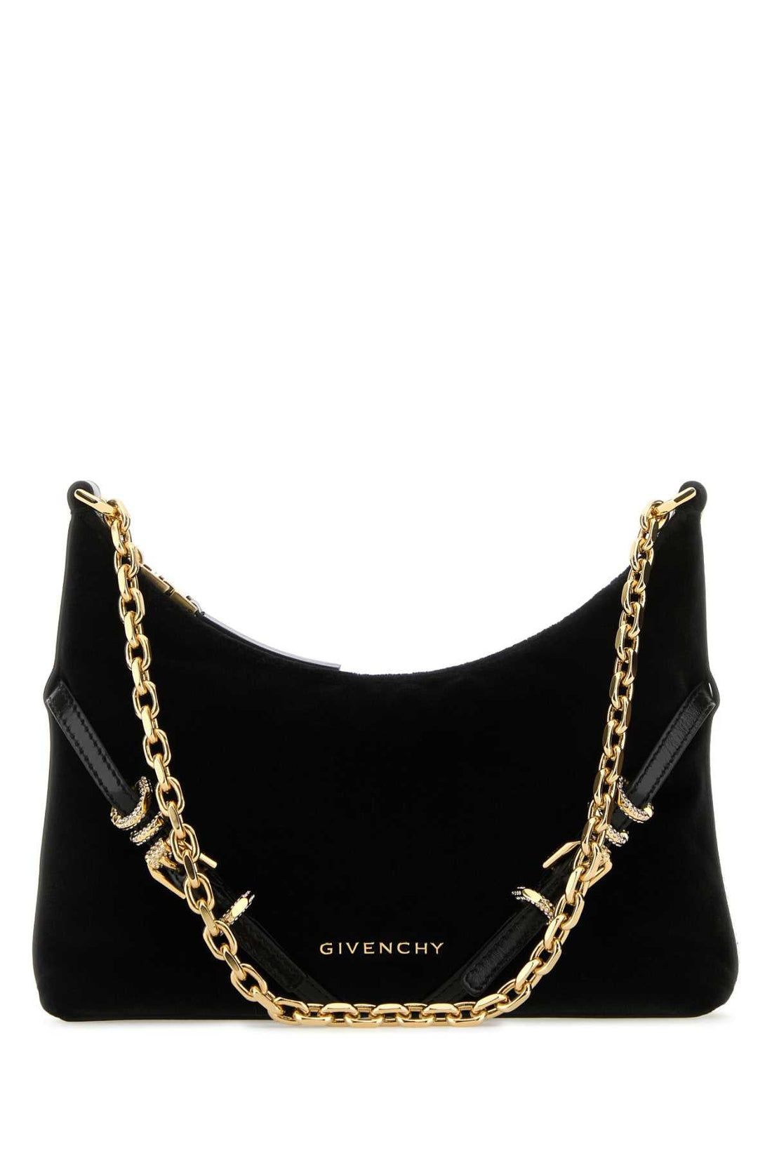 Givenchy Women Black Velvet Voyou Party Shoulder Bag by Luosophy