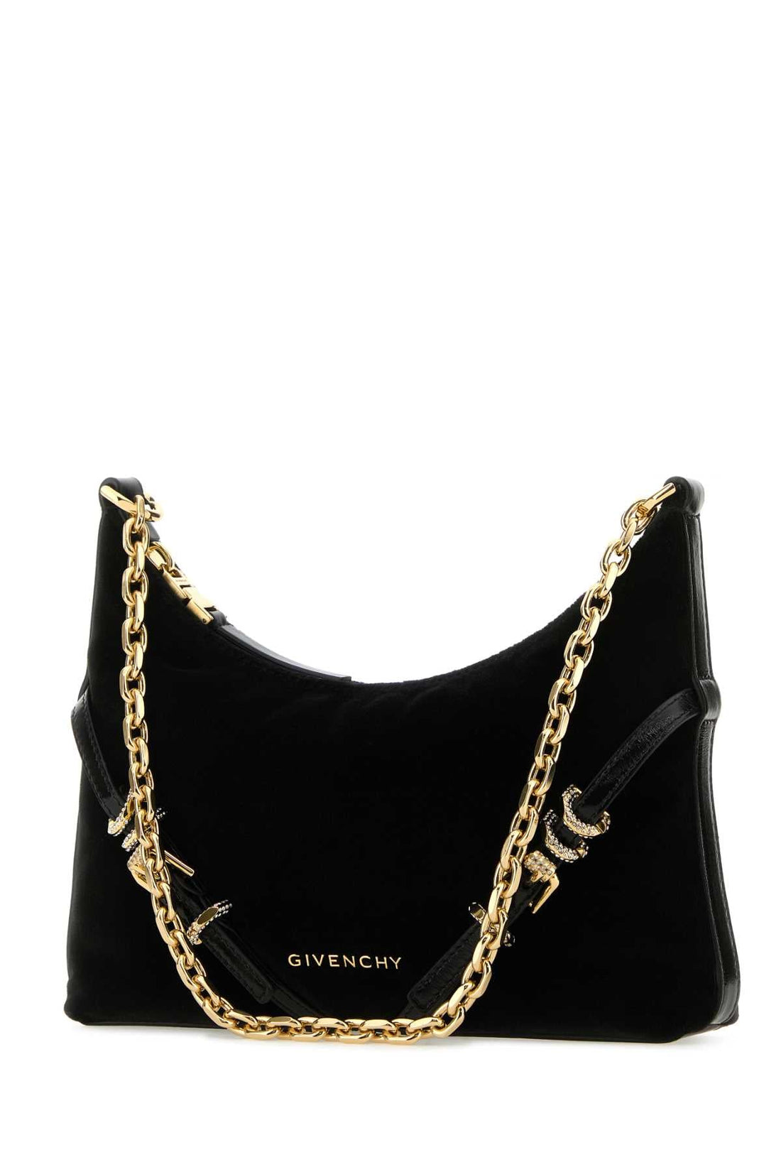 Givenchy Women Black Velvet Voyou Party Shoulder Bag by Luosophy