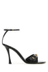 Givenchy Women Black Leather Stitch Sandals by Luosophy