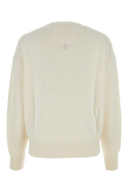 Givenchy Women Ivory Cashmere Sweater by Luosophy