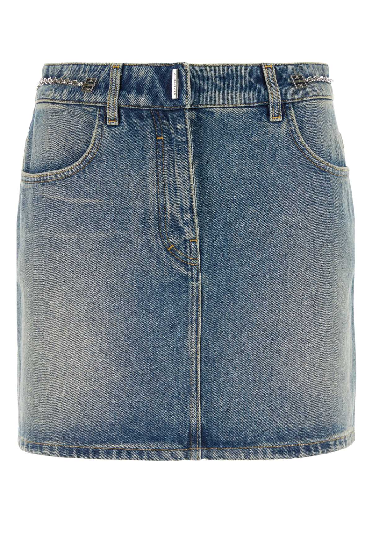 Givenchy Women Denim Mini Skirt 