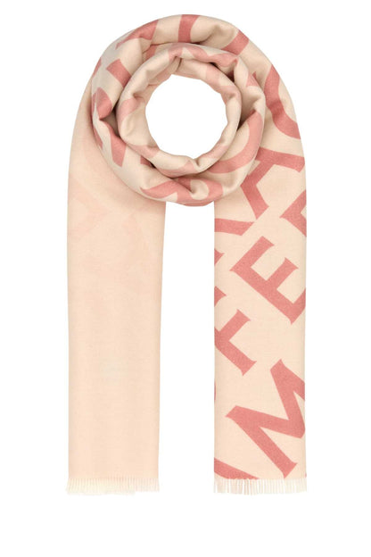 Salvatore Ferragamo Women Embroidered Wool Blend Reversible Scarf by Luosophy