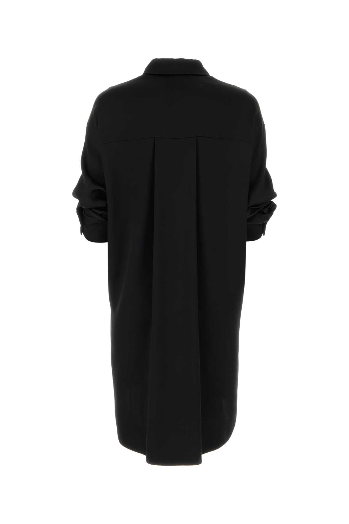 Loewe Women Black Satin Shirt Dress by Luosophy