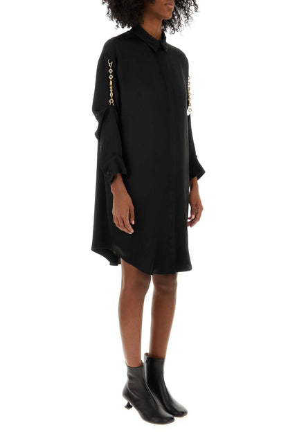 Loewe Women Black Satin Shirt Dress by Luosophy